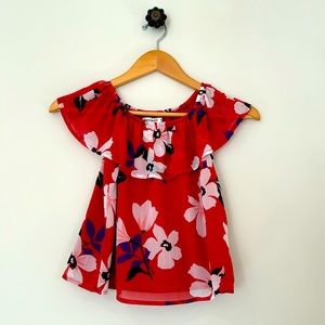 Abercrombie Kids 9/10 Peasant Floral Boho off Shoulder Top